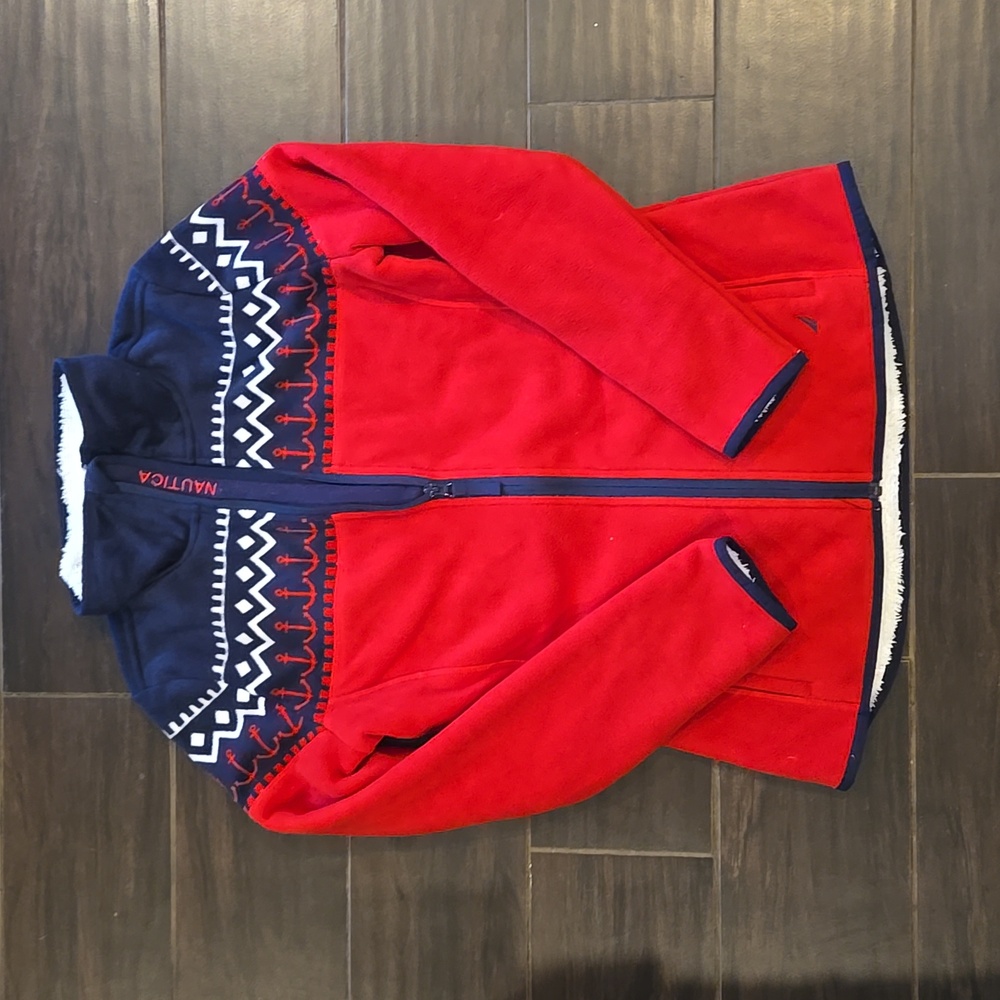 Natica Red White Blue Nauitical Anchors Jacket Sz Small NWT - Picture 5 of 8
